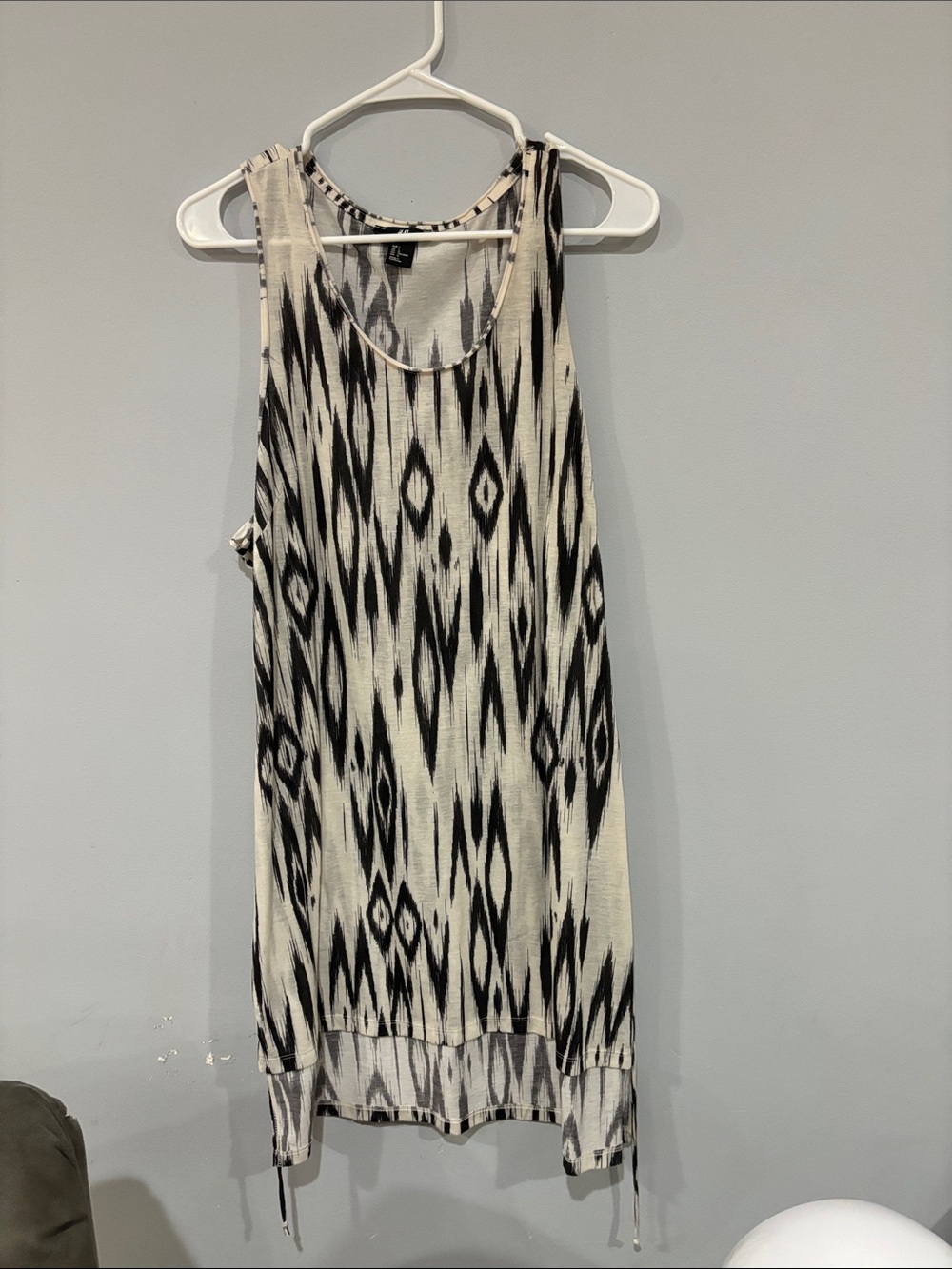 H&M Black & White Ikat Tank Dress